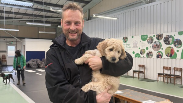 Colin CEO meets Colin the dog